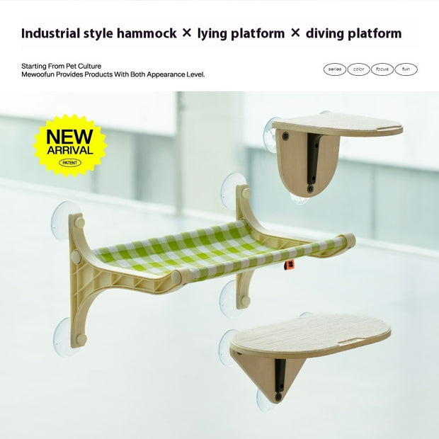 Cat Hammock Window Sucker Hanging Balcony Glass Swing