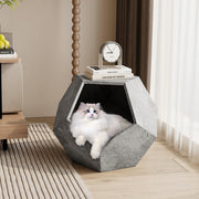25.98 Inch Modern Pet Furniture, Including Cat Rack Side Table, Sofa Side Table, Flower Pot MDF Multifunctional Furniture, Cement Gray, Prohibited Platform Temu