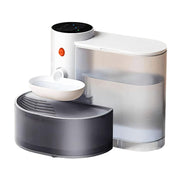 Smart USB Rechargeable Pet Water Fountain 101.44oz Self-Refill, Waste Separation, Non-Cartridge, Tilt-to-Drink, 2000mAh 18650 Battery, Ideal For Cats & Dogs