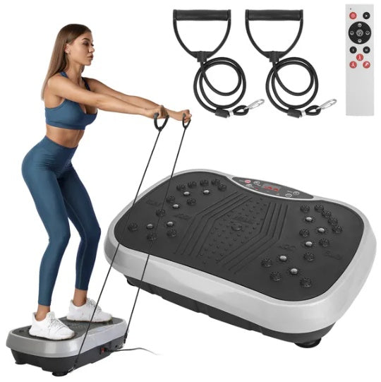 Vibration Exercise Machine With Resistant Bands