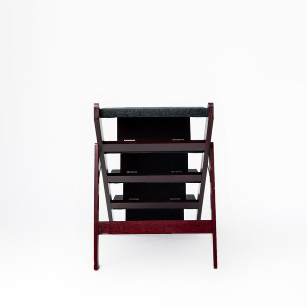 Wooden Dog Stairs Steps - Foldable 4 Levels Pet Stairs & Ramp Perfect For Beds And Cars - Portable Dog Cat Ladder Up To 110 Pounds