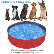 1Pc 160 X 160 X 30cm-63.0 X 63.0 X 11.8inch Foldable Pet Swimming Pool PVC  Dog Swim Pool Bathing Tub Playmat Pools