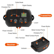 1Set Dog Fence System Pet Containment System With One Hundred Adjustable Levels IPX7 Waterproof Rechargeable Receiver Underground Fence For Small Medium Large Dog