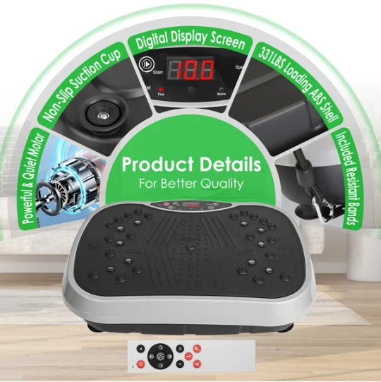 Vibration Exercise Machine With Resistant Bands