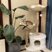 Flower Cat's Nest Platform Grasping Board Integrated Climbing Frame