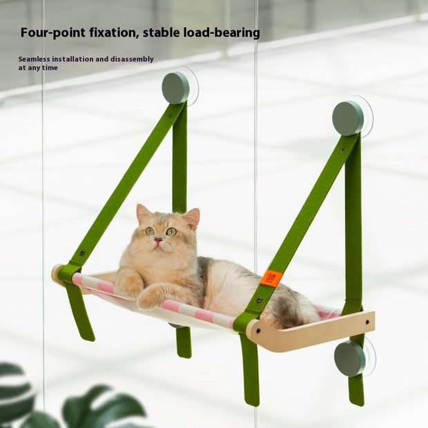 Cat Hammock Window Sucker Hanging Balcony Glass Swing
