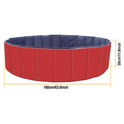 1Pc 160 X 160 X 30cm-63.0 X 63.0 X 11.8inch Foldable Pet Swimming Pool PVC  Dog Swim Pool Bathing Tub Playmat Pools