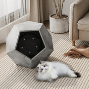 25.98 Inch Modern Pet Furniture, Including Cat Rack Side Table, Sofa Side Table, Flower Pot MDF Multifunctional Furniture, Cement Gray, Prohibited Platform Temu