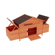 Large Wooden Chicken Coop Outdoor Hen House Poultry Cage For Outdoor With 2 Sides Nesting Boxes,2 Free-range Doors Leakproof Tray