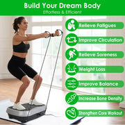 Vibration Exercise Machine With Resistant Bands